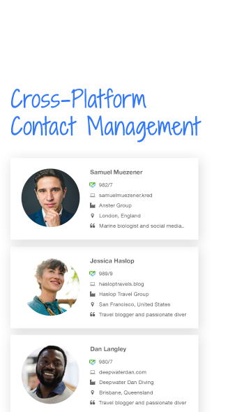 Cross-Platform Contact Management Cross-Platform Contact Management